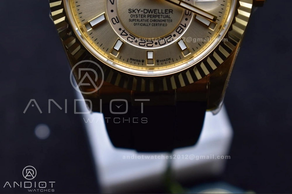 GoAnywhere Sky-Dweller 336238 YG ZF 1:1 Best Edition YG Dial on Oysterflex Strap A23J (Gain Weight) 1099