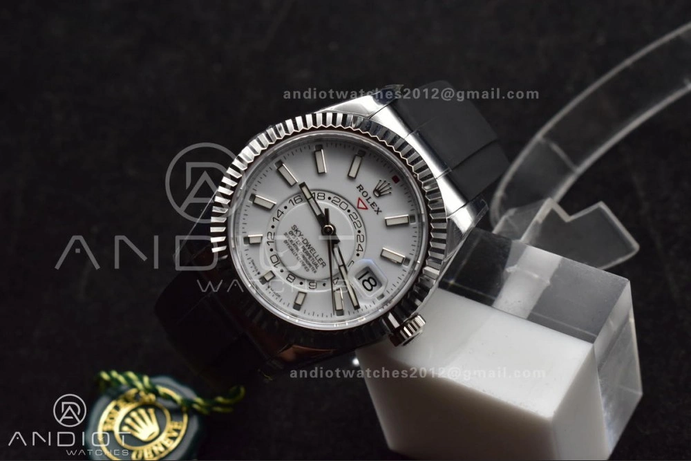 Sky-Dweller 336239 SS ZF 1:1 Best Edition White Dial on Oysterflex Strap A23J (Gain Weight) MoistureWicking 1102