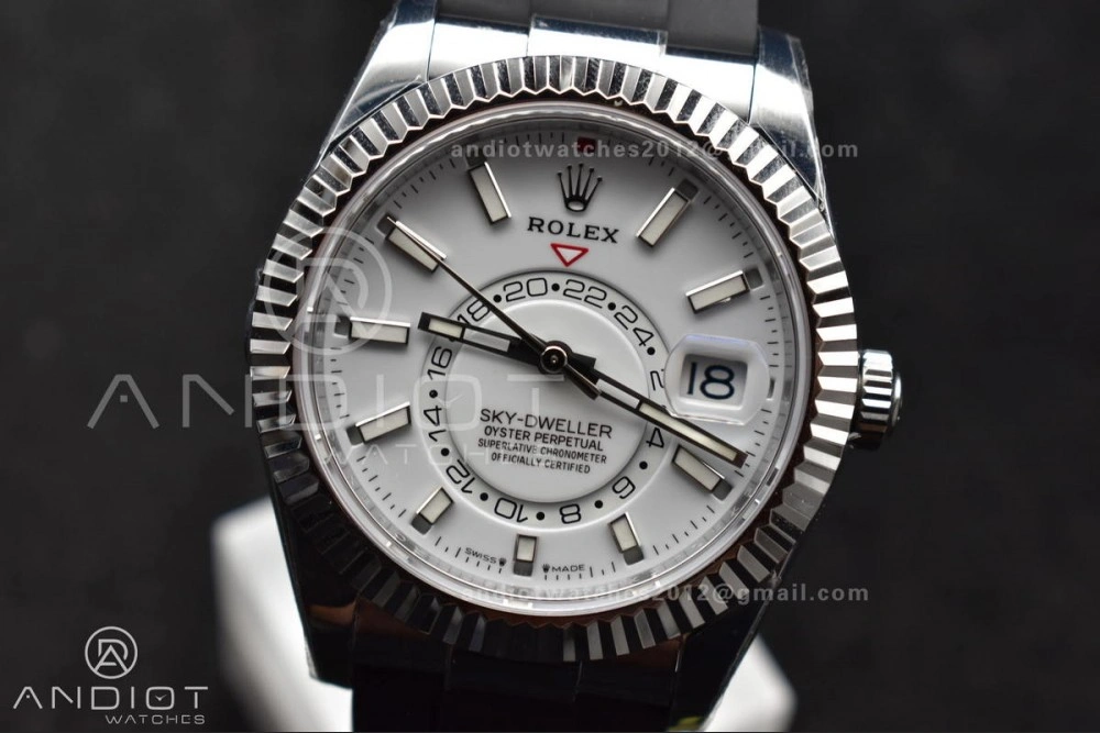 Sky-Dweller 336239 SS ZF 1:1 Best Edition White Dial on Oysterflex Strap A23J (Gain Weight) MoistureWicking 1102