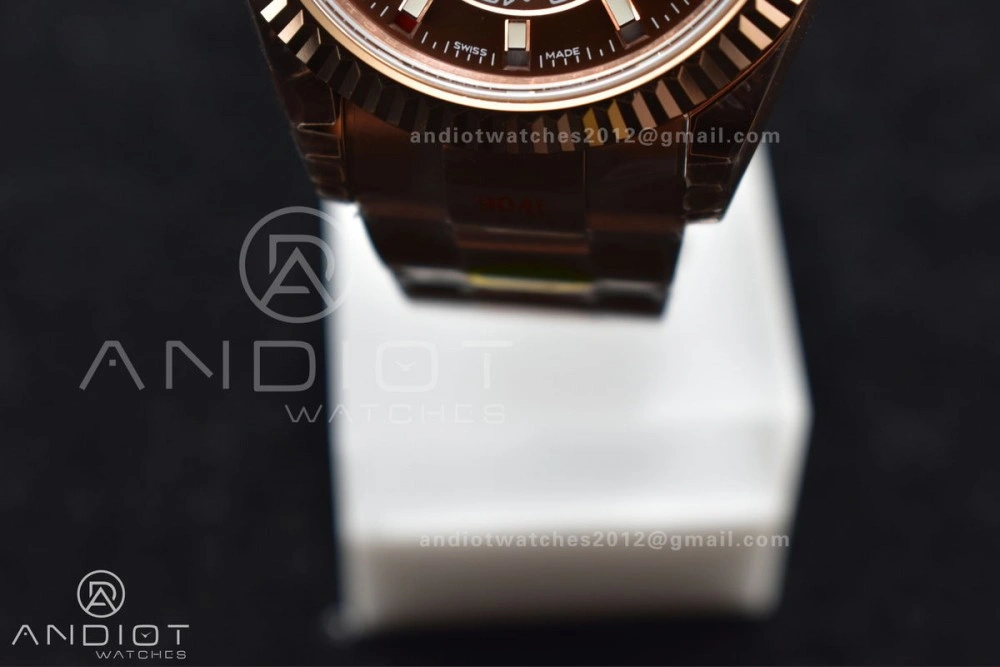 Sporty Skydweller RG Noob Best Edition Brown Dial on RG Bracelet A23J 1103