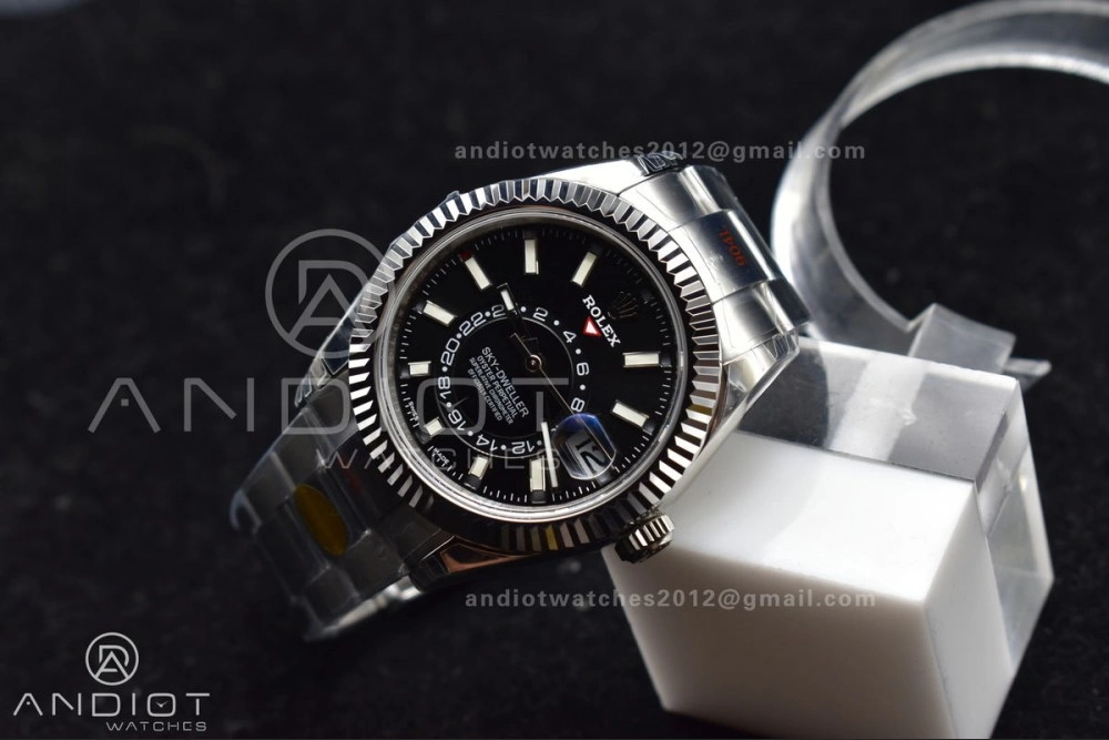 Skydweller SS Noob Best Edition Black Dial on SS Oyster Bracelet A23J Sophisticated 1105
