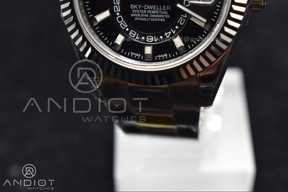 Skydweller SS Noob Best Edition Black Dial on SS Oyster Bracelet A23J Sophisticated 1105