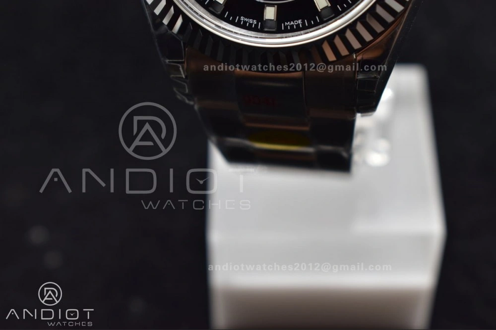 Skydweller SS Noob Best Edition Black Dial on SS Oyster Bracelet A23J Sophisticated 1105
