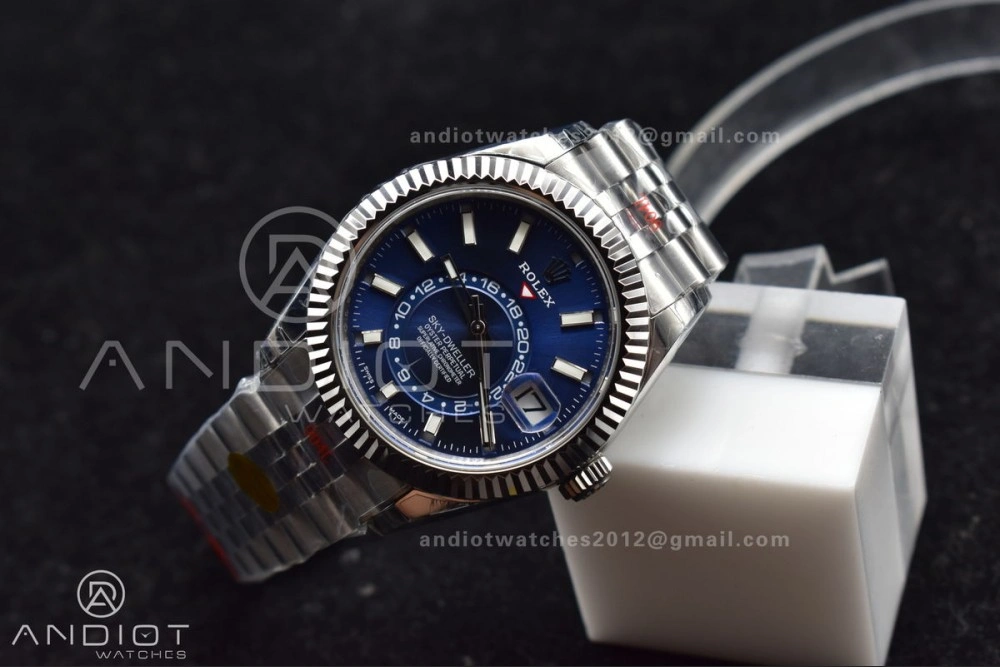 Tailored Skydweller SS Noob Best Edition Blue Dial on SS Jubilee Bracelet A23J 1111