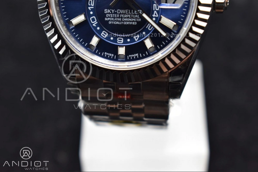 Tailored Skydweller SS Noob Best Edition Blue Dial on SS Jubilee Bracelet A23J 1111