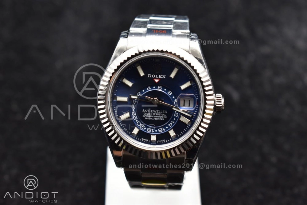 Skydweller SS Noob Best Edition Blue Dial on SS Oyster Bracelet A23J EasyCare 1108