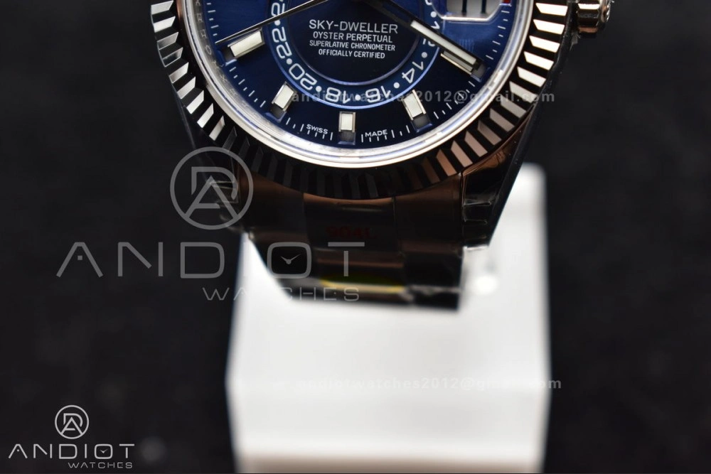 Skydweller SS Noob Best Edition Blue Dial on SS Oyster Bracelet A23J EasyCare 1108