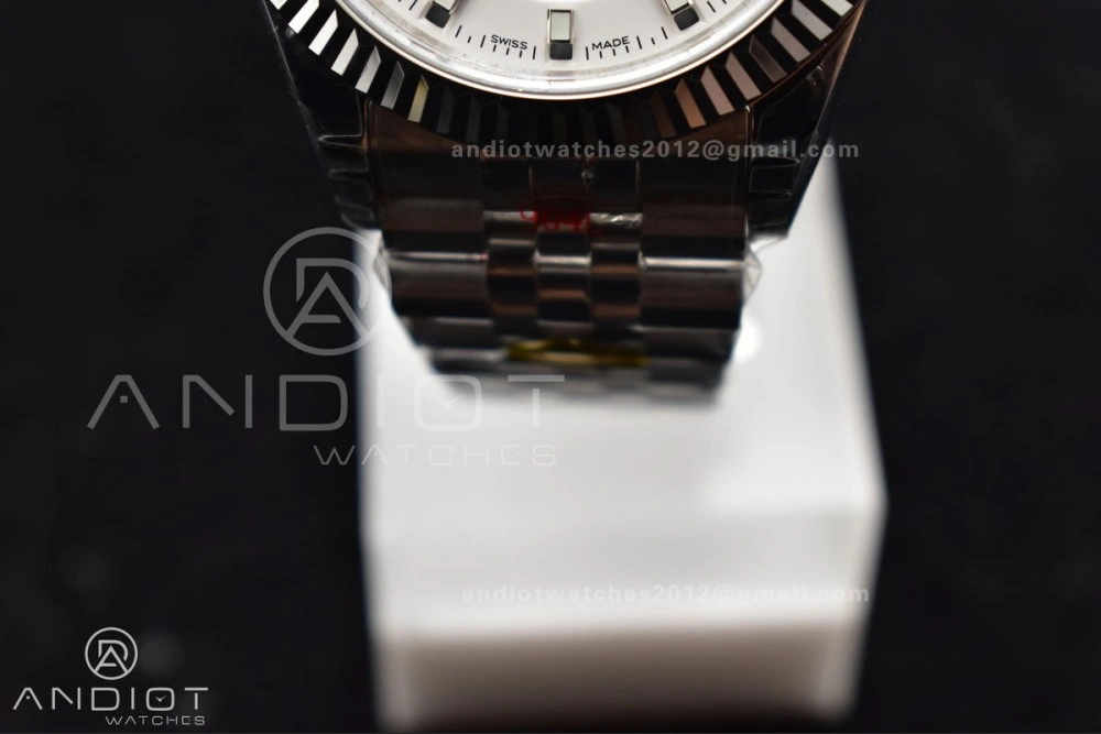 Supportive Skydweller SS Noob Best Edition White Dial On SS Jubilee Bracelet A23J 1110