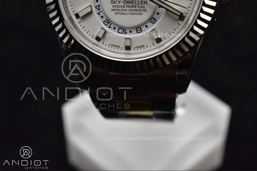 Skydweller SS Noob Best Edition White Dial on SS Oyster Bracelet A23J Stylish 1114