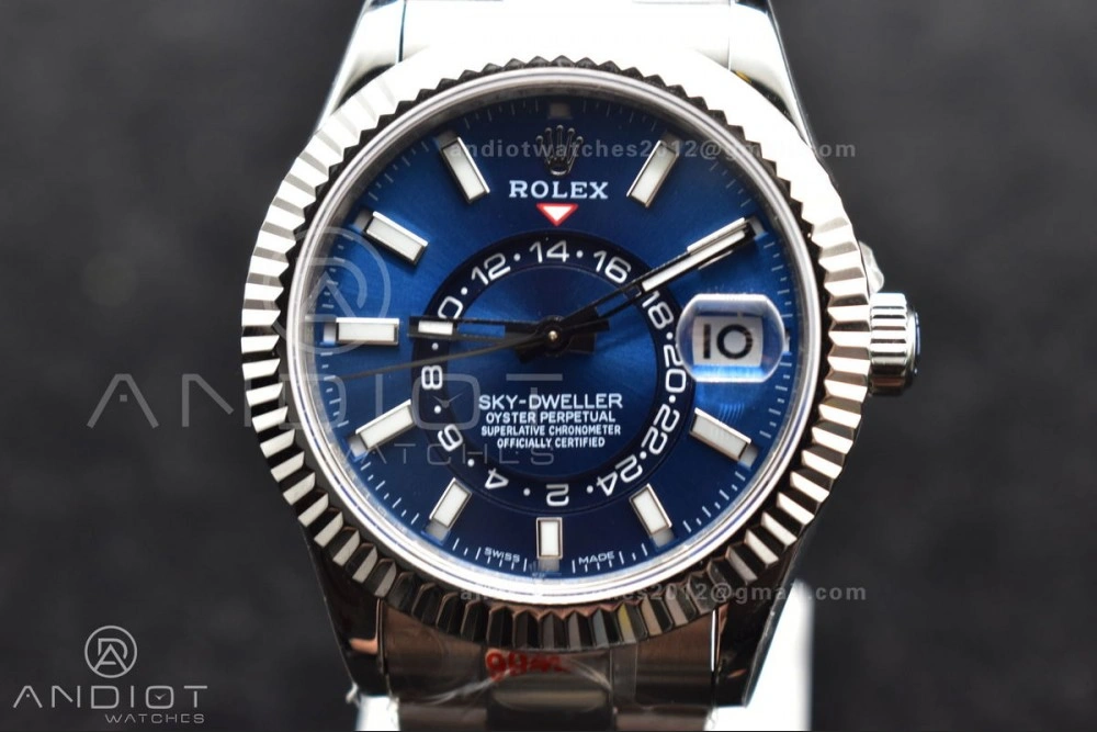 Skydweller SS TWF Best Edition Blue Dial on SS Bracelet A23J Cozy 1115