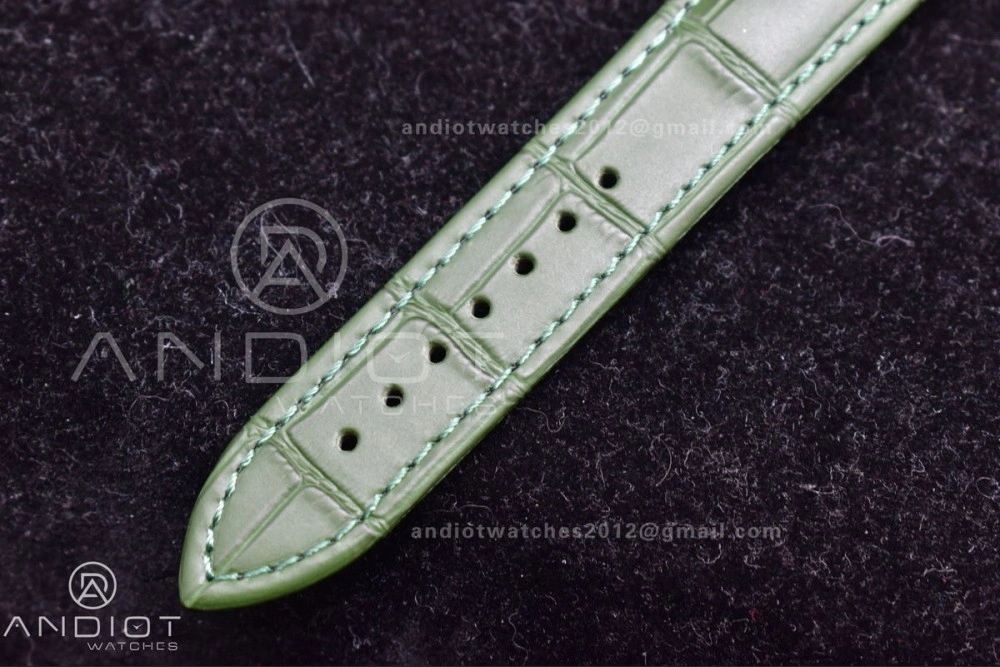 Speedmaster Moonwatch in Moonshine Gold YG RMF Best Edition Green Dial on Green Leather Strap Manual Chrono SmoothTexture 460