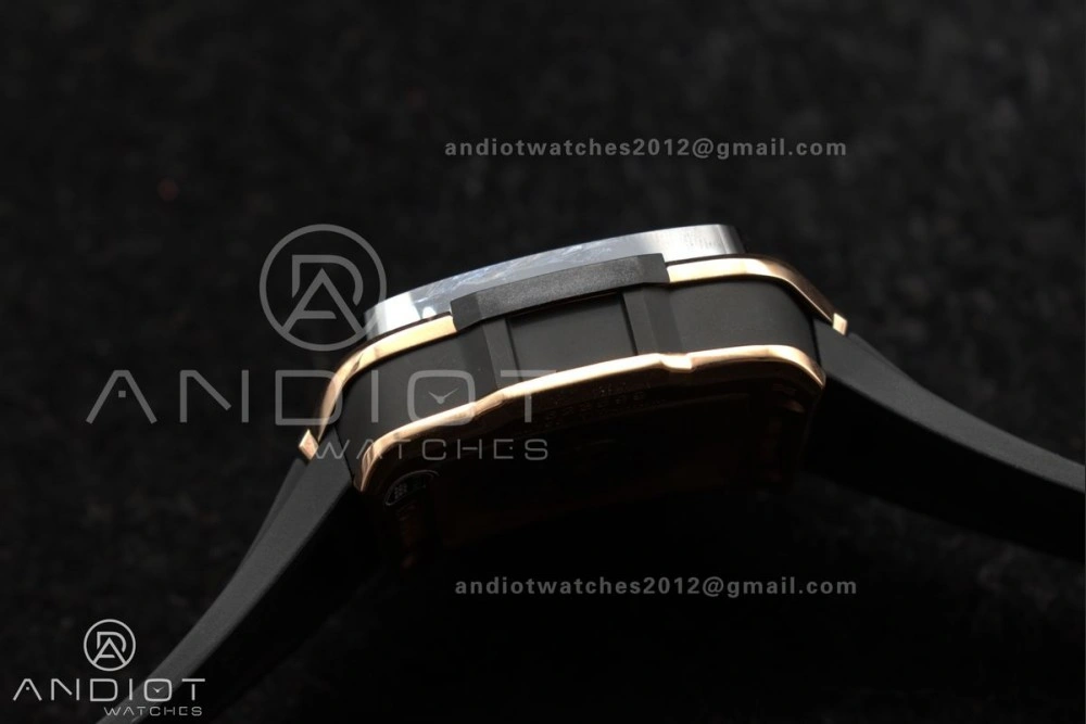 Square Bang Unico 42mm RG BBF 1:1 Best Edition Skeleton Dial Ceramic Bezel on Black Rubber Strap A Thermal 270