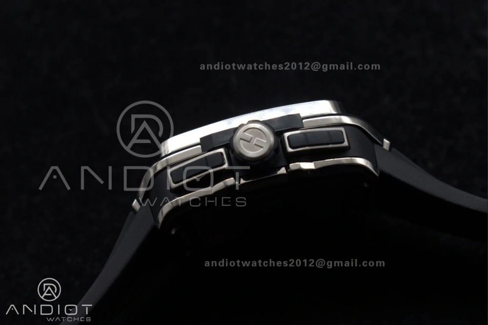 Trendsetting Square Bang Unico 42mm Titanium BBF 1:1 Best Edition Skeleton Dial on Black Rubber Strap A 1127