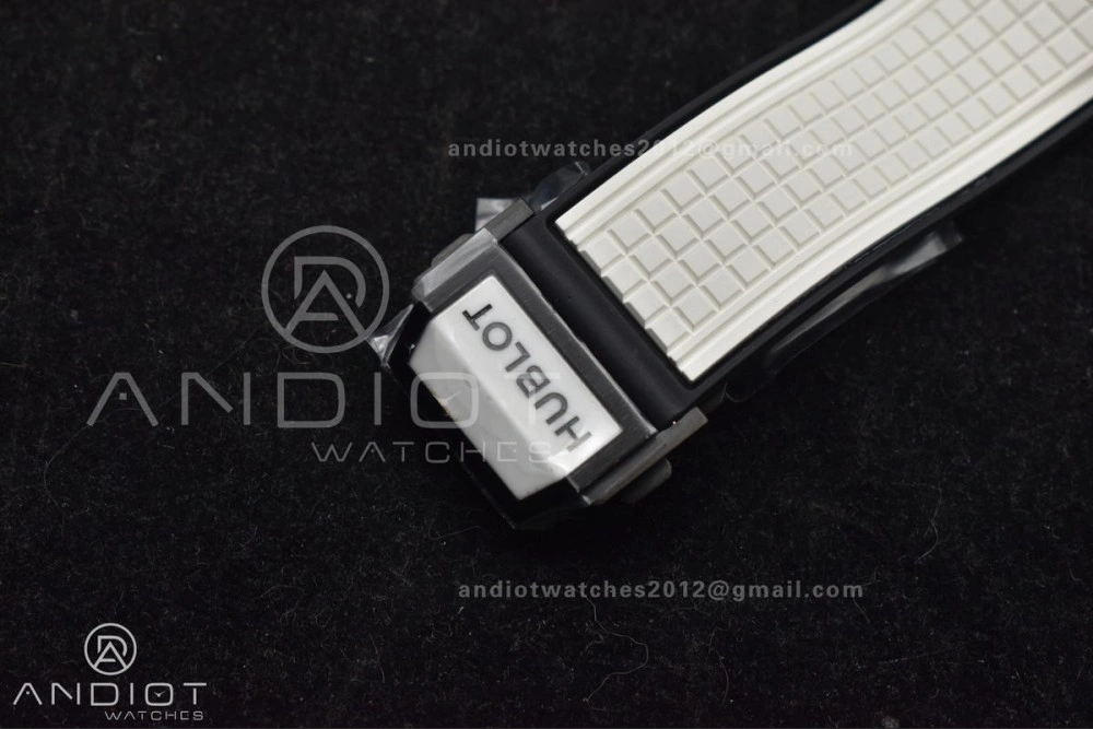 Square Bang Unico White Ceramic BBF 1:1 Best Edition on Rubber Strap A Comfortable 279