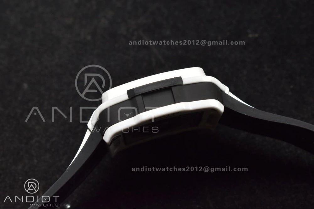 Square Bang Unico White Ceramic BBF 1:1 Best Edition on Rubber Strap A Comfortable 279