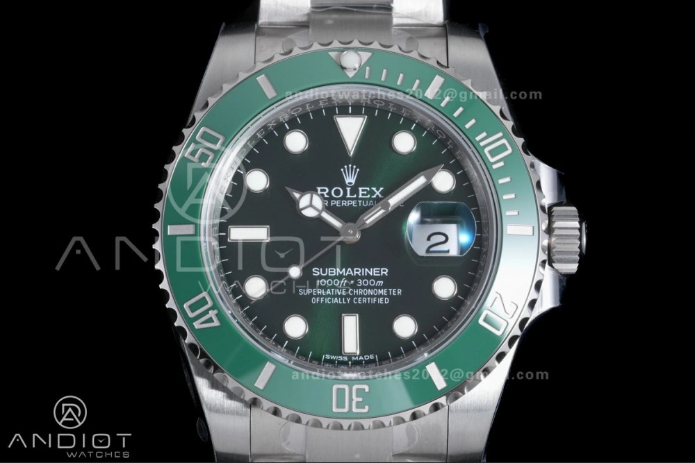 Resilient Submariner 116610 LV Green Ceramic 904L Steel VSF 1:1 Hulk Best Edition VS 1128