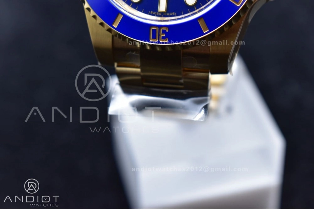 Bright Submariner 116618 LB Blue Ceramic YG Plated 904L Steel Clean 1:1 Best Edition VR 463