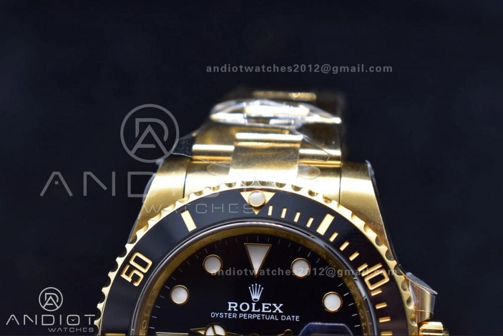Submariner 116618 LN Black Ceramic YG Plated 904L Steel Clean 1:1 Best Edition VR EasyCare 465
