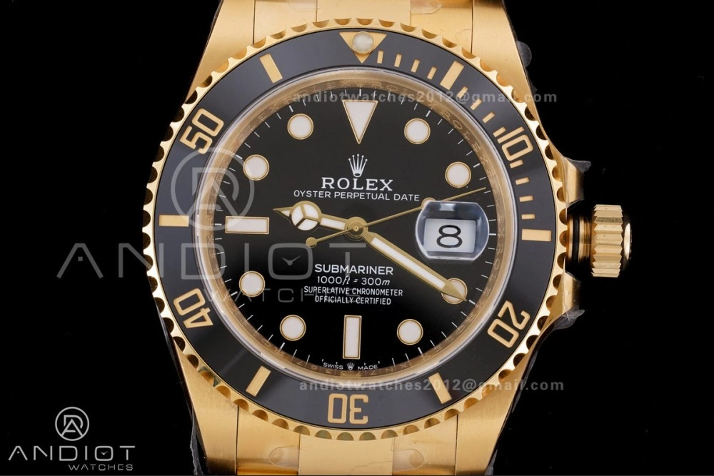 Submariner 126618 LN YG Clean 1:1 Best Edition Black Dial On YG Bracelet SH Functional 1141