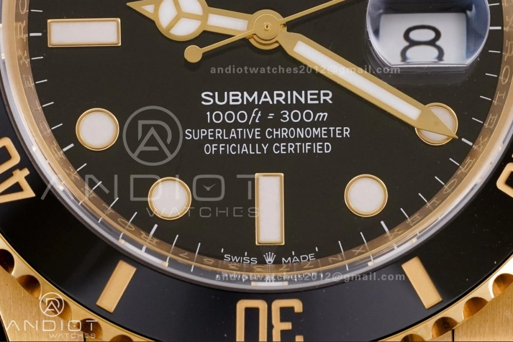 Submariner 126618 LN YG Clean 1:1 Best Edition Black Dial On YG Bracelet SH Functional 1141