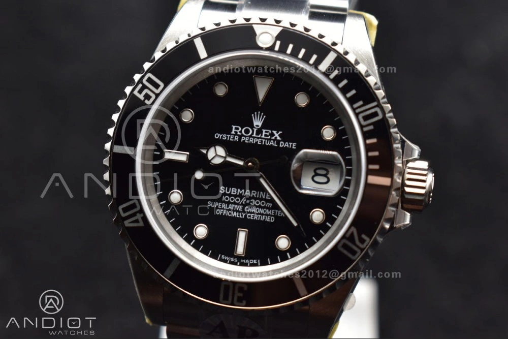 Submariner 16610 LN Black 904L Steel ARF1:1 Best Edition on SS Bracelet SH3135 V Reliable 1136