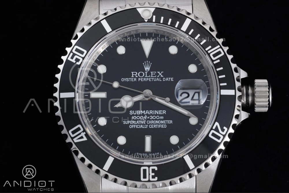 Submariner 16610 LN Black 904L Steel TMF 1:1 Best Edition on SS Bracelet SH EasyMatch 1139