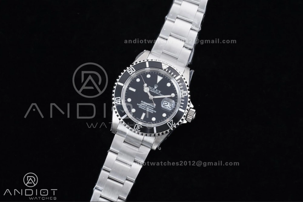 WaterResistant Submariner 16610 LN Black No Rehaut Engraving 904L Steel TMF 1:1 Best Edition on SS Bracelet SH 1143