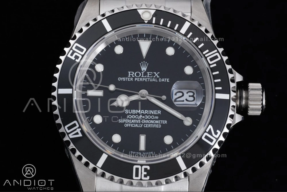 WaterResistant Submariner 16610 LN Black No Rehaut Engraving 904L Steel TMF 1:1 Best Edition on SS Bracelet SH 1143