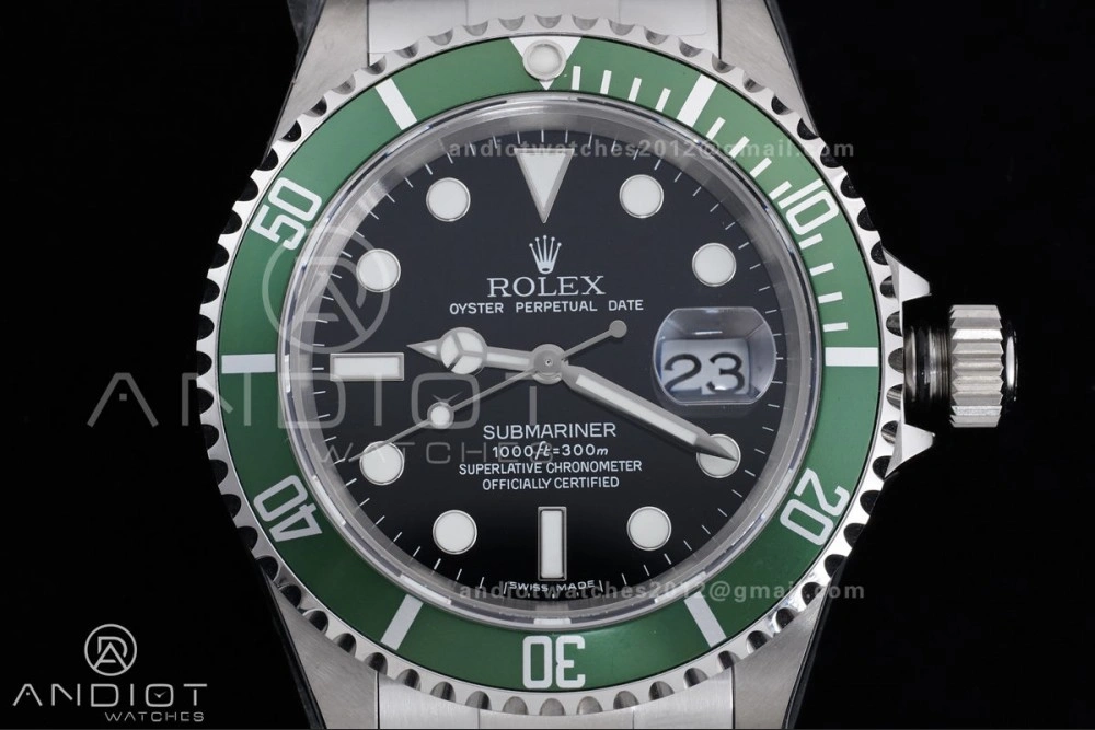 Submariner 16610 LV Green No Rehaut Engraving 904L Steel TMF 1:1 Kermit Best Edition on SS Bracelet SH EasyMatch 1145