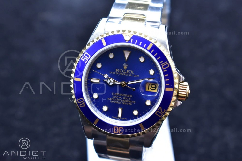 Submariner 16613 Vintage Bluesy BPF Best Edition On SS Bracelet Colorful 1152