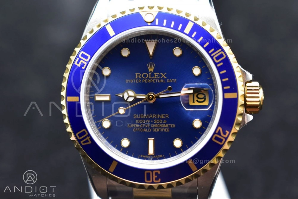 Submariner 16613 Vintage Bluesy BPF Best Edition On SS Bracelet Colorful 1152