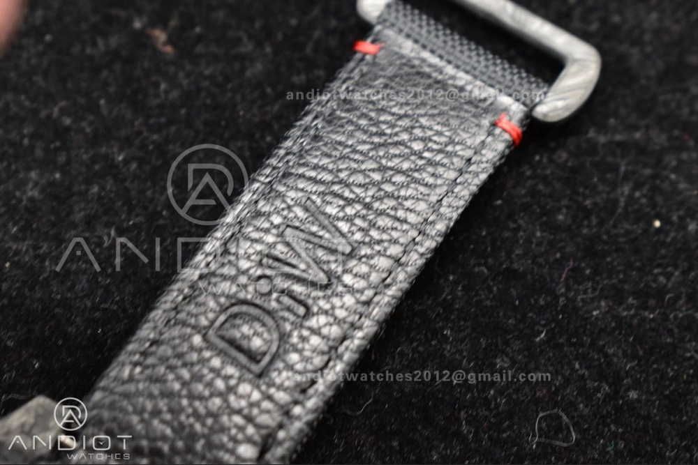 Submariner DIW Carbon VSF 1:1 Best Edition Black Red Dial on Black Nylon Strap VS SunProtective 474