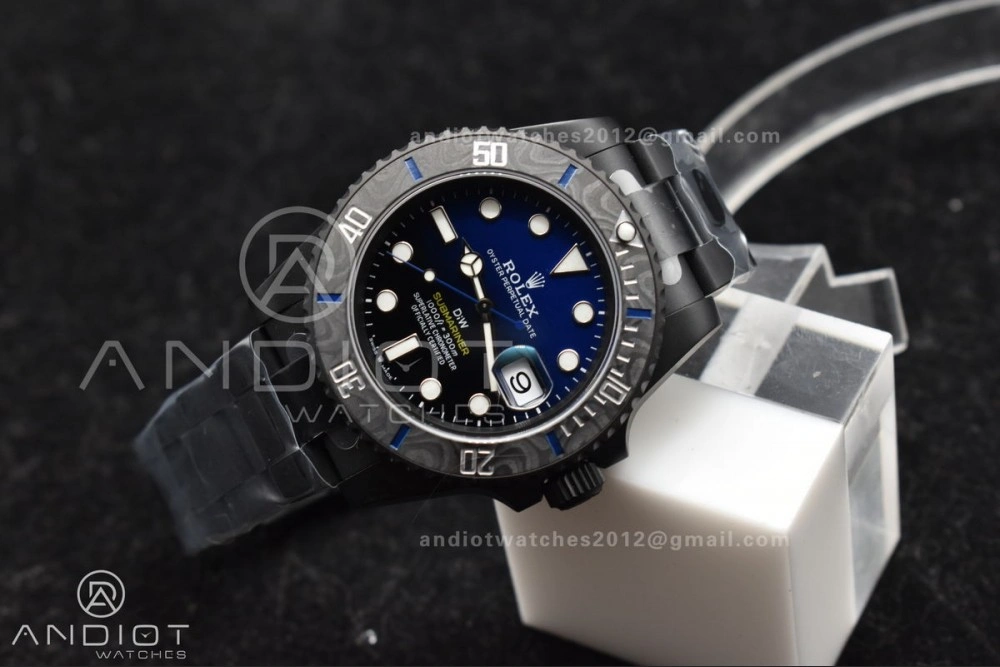 Submariner DIW DLC Sandblasted VSF 1:1 Best Edition Black Blue Dial on DLC Bracelet VS Affordable 1157
