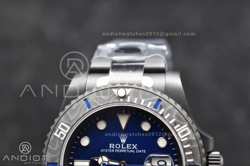 Submariner DIW DLC Sandblasted VSF 1:1 Best Edition Black Blue Dial on DLC Bracelet VS Affordable 1157