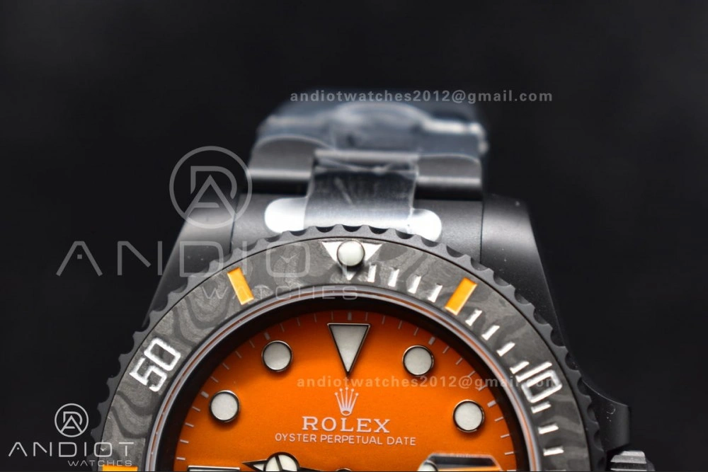 Submariner DIW DLC VSF 1:1 Best Edition Black Orange Dial on DLC Bracelet VS Upgraded 470