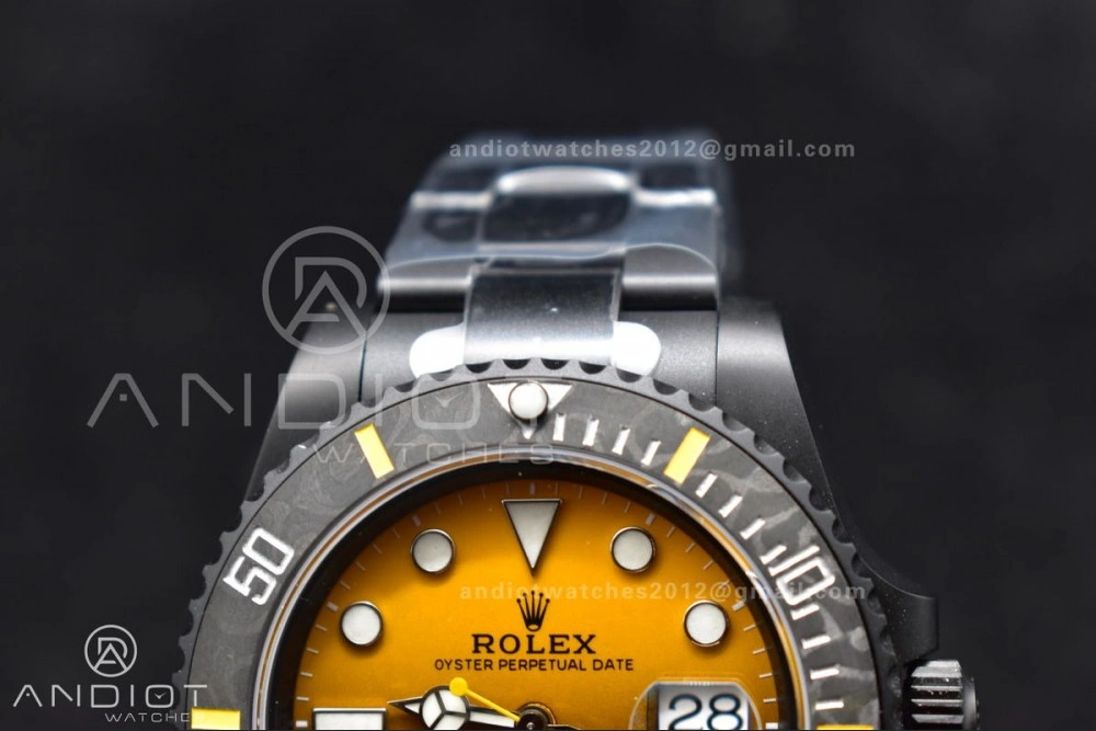 Submariner DIW DLC VSF 1:1 Best Edition Black Yellow Dial on DLC Bracelet VS Bold 476