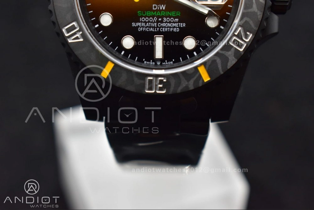 Submariner DIW DLC VSF 1:1 Best Edition Black Yellow Dial on DLC Bracelet VS Bold 476