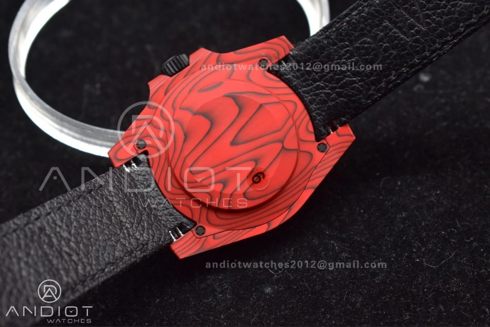 Submariner DIW Red Carbon VSF 1:1 Best Edition Black Dial on Black Nylon Strap VS EyeCatching 473