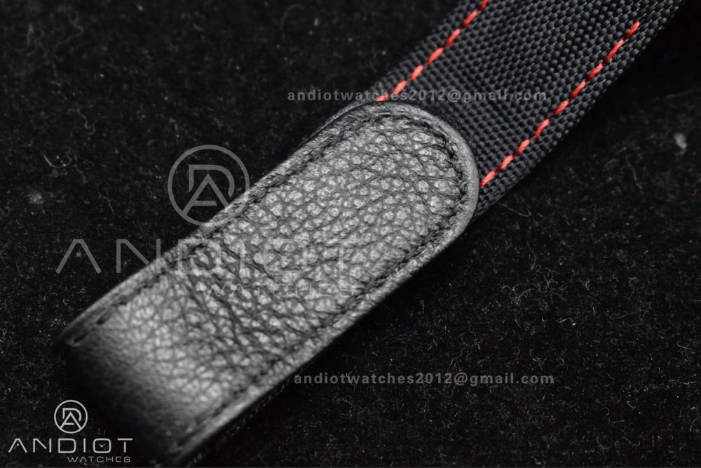 Submariner DIW Red Carbon VSF 1:1 Best Edition Black Dial on Black Nylon Strap VS EyeCatching 473