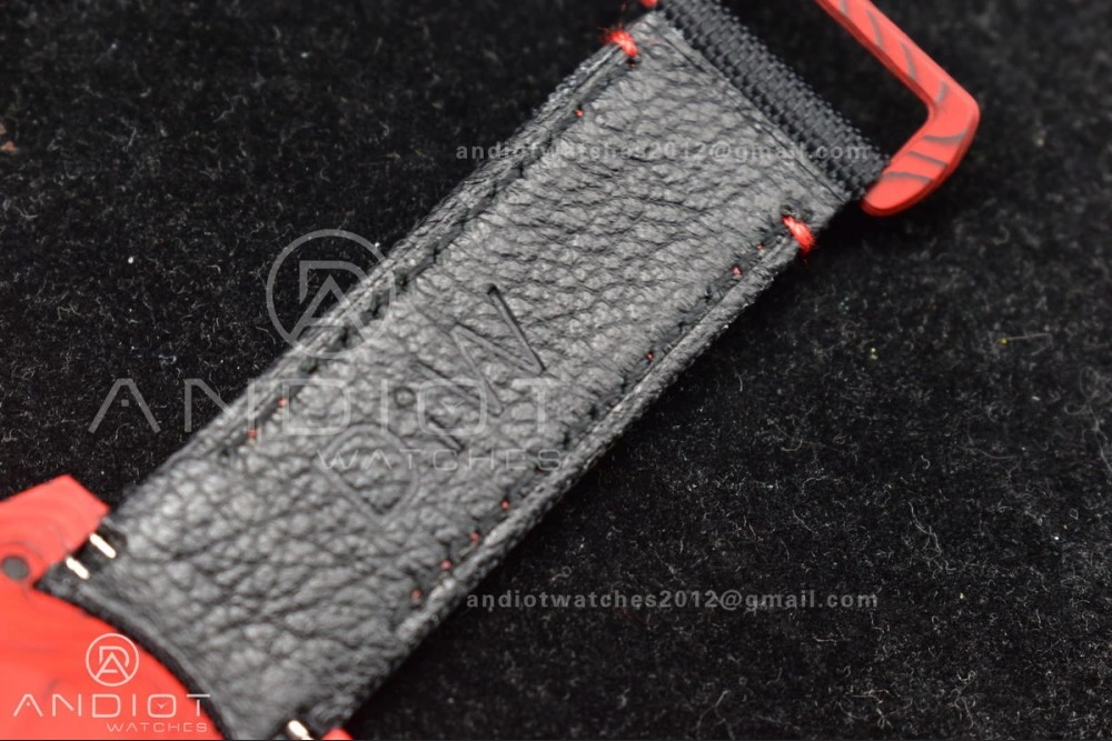 Submariner DIW Red Carbon VSF 1:1 Best Edition Black Dial on Black Nylon Strap VS EyeCatching 473