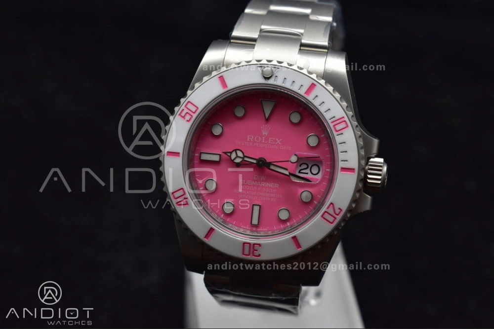 Submariner DIW Sandblasted VSF 1:1 Best Edition Pink Dial On SS Bracelet VS Sustainable 1160
