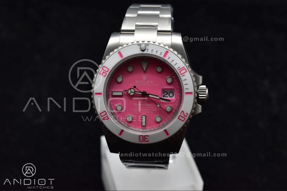 Submariner DIW Sandblasted VSF 1:1 Best Edition Pink Dial On SS Bracelet VS Sustainable 1160