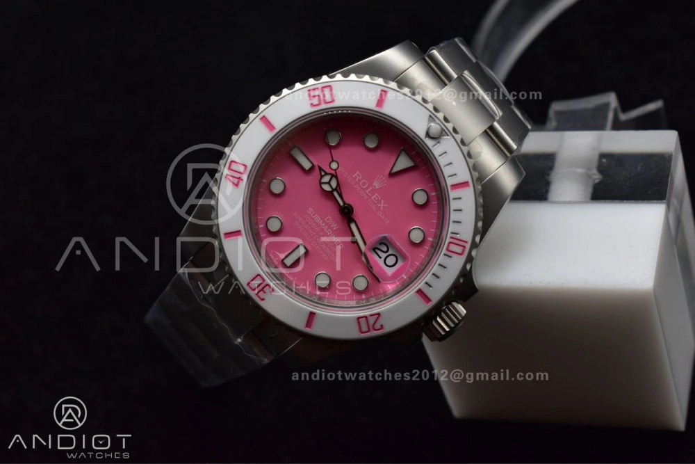 Submariner DIW Sandblasted VSF 1:1 Best Edition Pink Dial On SS Bracelet VS Sustainable 1160