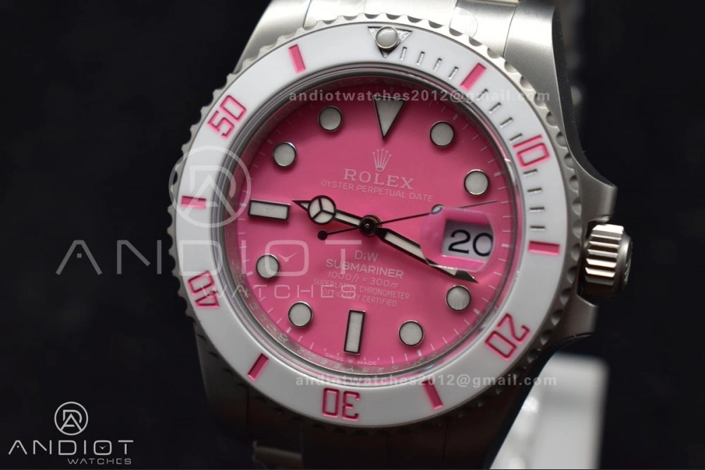 Submariner DIW Sandblasted VSF 1:1 Best Edition Pink Dial On SS Bracelet VS Sustainable 1160