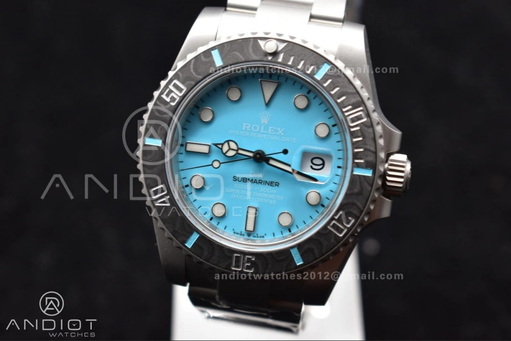 ComfortFit Submariner DIW Sandblasted VSF 1:1 Best Edition Tiffany Blue Dial on SS Bracelet VS 472