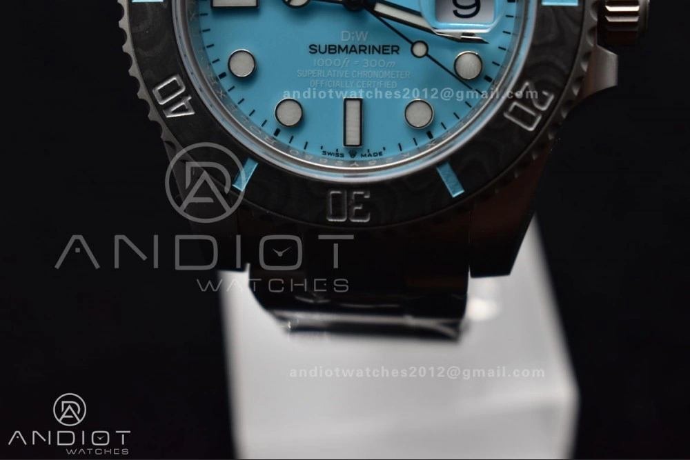 ComfortFit Submariner DIW Sandblasted VSF 1:1 Best Edition Tiffany Blue Dial on SS Bracelet VS 472