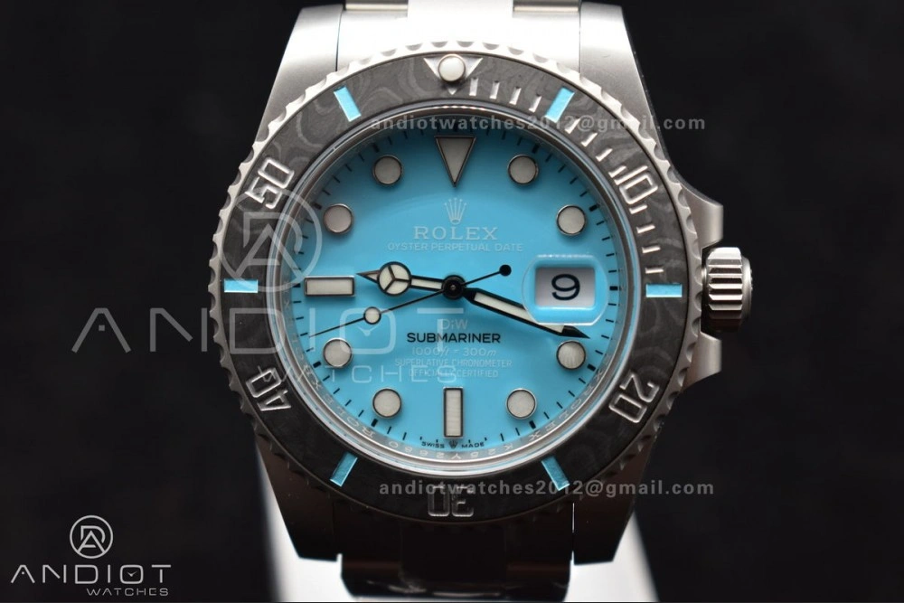 ComfortFit Submariner DIW Sandblasted VSF 1:1 Best Edition Tiffany Blue Dial on SS Bracelet VS 472
