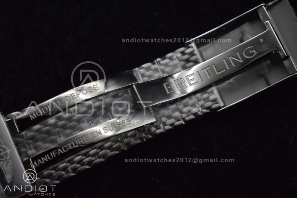 HighQuality Super Ocean Heritage II BLSF 42mm SS Black Dial Black Ceramic Bezel on SS Mesh Bracelet A 194