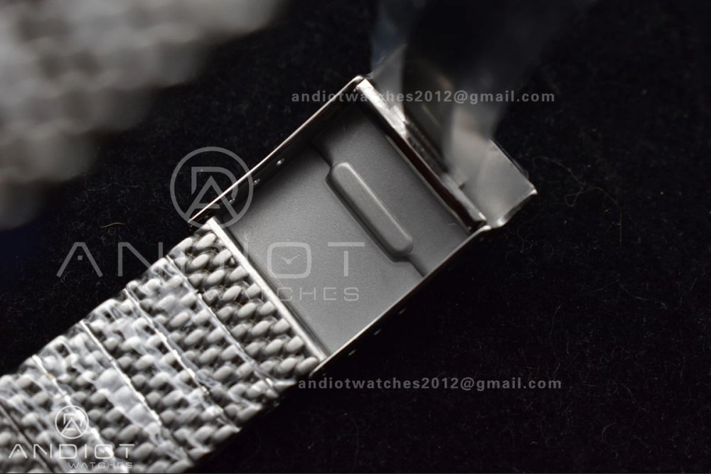 HighQuality Super Ocean Heritage II BLSF 42mm SS Black Dial Black Ceramic Bezel on SS Mesh Bracelet A 194