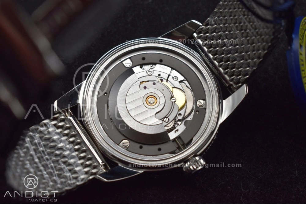 HighQuality Super Ocean Heritage II BLSF 42mm SS Black Dial Black Ceramic Bezel on SS Mesh Bracelet A 194